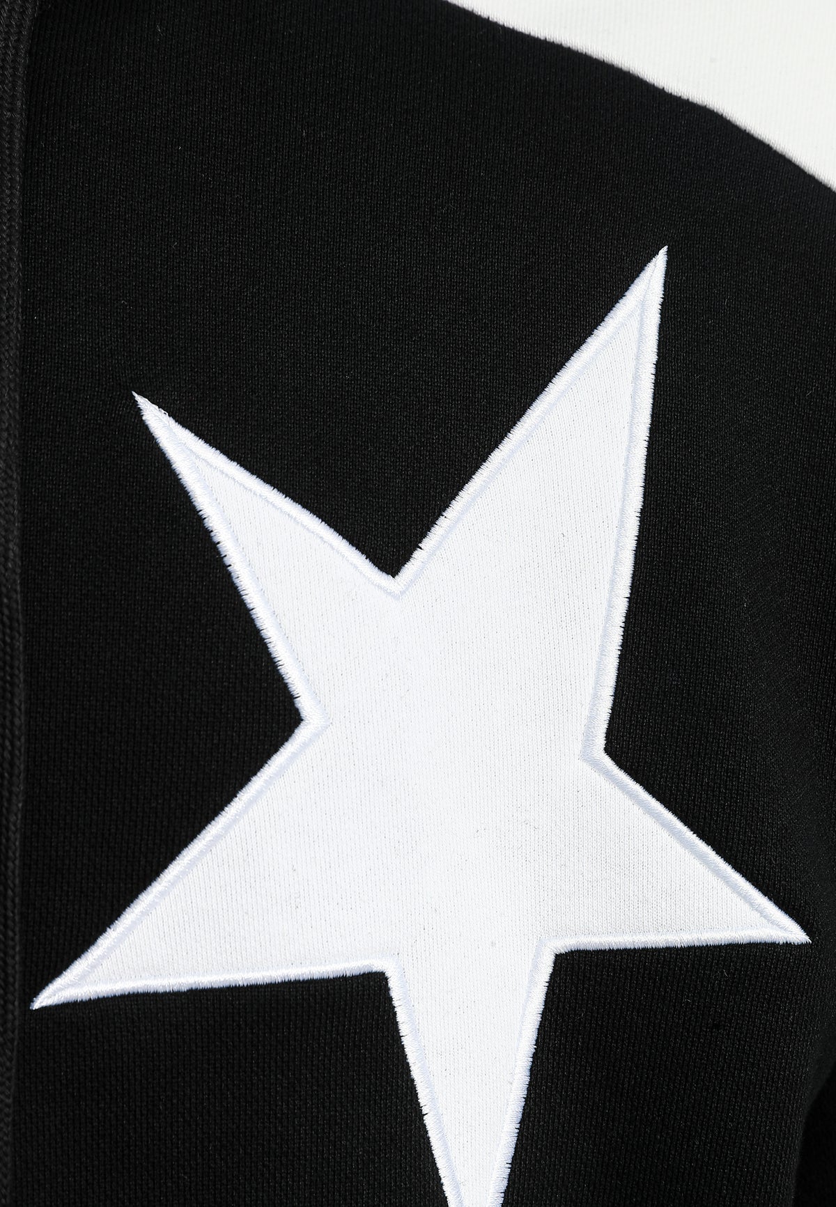 Sudadera con capucha Wings de corte relajado con estrellas frontales y alas en la espalda | MWM [PS_COLORS:BLACK]