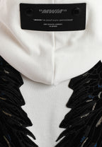 Sudadera con capucha Wings de corte relajado con estrellas frontales y alas en la espalda | MWM [PS_COLORS:WHITE]