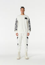 Sudadera Wings de corte relajado con alas de tachuelas en hombros y mangas | MWM [PS_COLORS:WHITE]