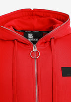 Sudadera con capucha Wings de corte relajado con Mini Wings en mangas y alas de strass en la espalda | MWM [PS_COLORS:RED]