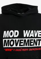 Sudadera con capucha TEDDY de corte regular con bordado frontal y print Streetwear Dog en la espalda | MWM [PS_COLORS:BLACK]