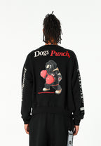 Sudadera oversize Vanguard Dogs Punch con print 3D de boxeo en espalda y mangas | MWM [PS_COLORS:BLACK]