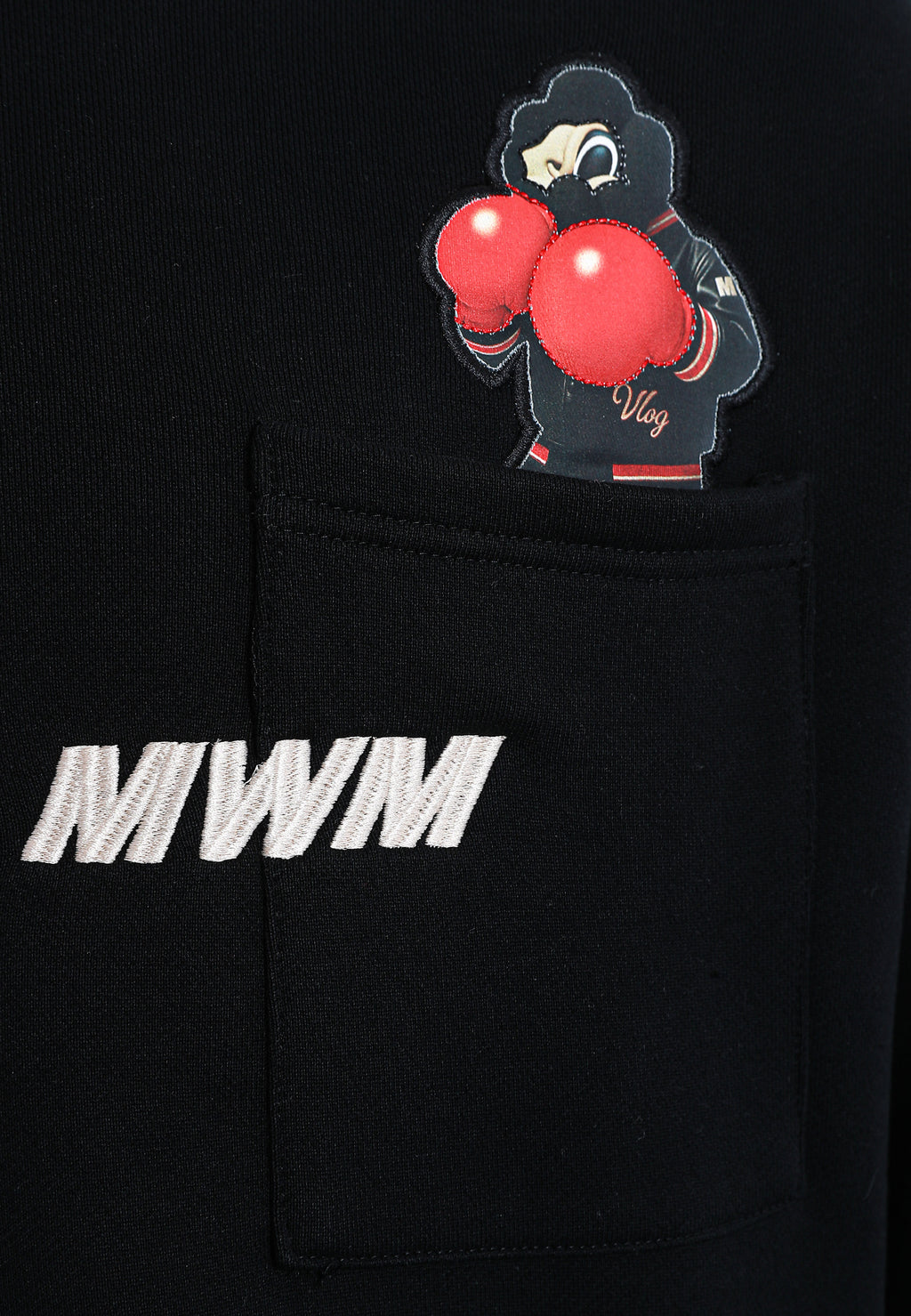 Sudadera oversize Vanguard Dogs Punch con print 3D de boxeo en espalda y mangas | MWM [PS_COLORS:BLACK]