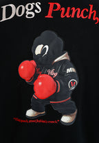 Sudadera oversize Vanguard Dogs Punch con print 3D de boxeo en espalda y mangas | MWM [PS_COLORS:BLACK]