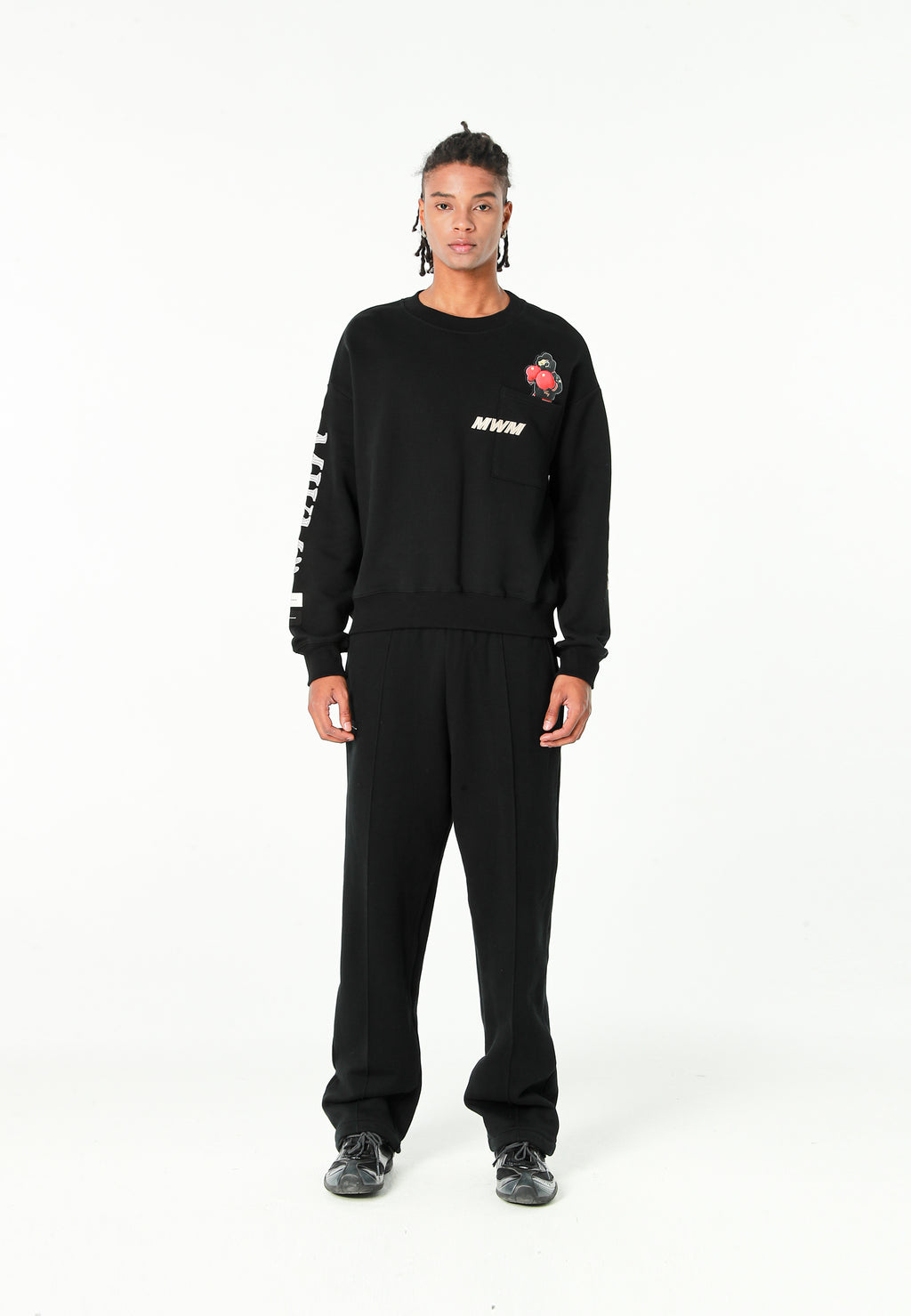 Sudadera oversize Vanguard Dogs Punch con print 3D de boxeo en espalda y mangas | MWM [PS_COLORS:BLACK]
