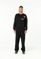 Sudadera oversize Vanguard Dogs Punch con print 3D de boxeo en espalda y mangas | MWM [PS_COLORS:BLACK]