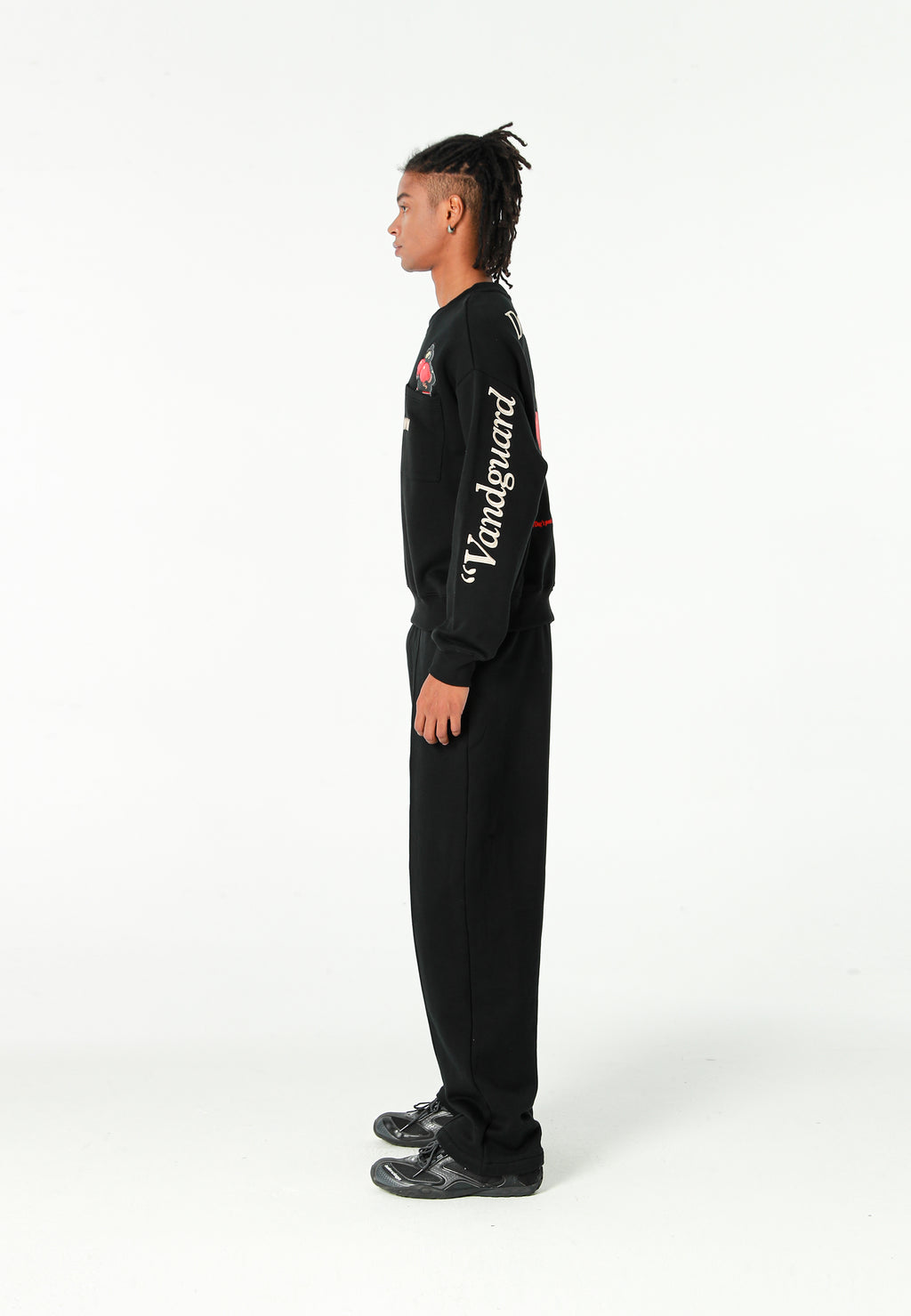 Sudadera oversize Vanguard Dogs Punch con print 3D de boxeo en espalda y mangas | MWM [PS_COLORS:BLACK]