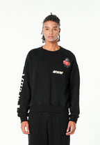 Sudadera oversize Vanguard Dogs Punch con print 3D de boxeo en espalda y mangas | MWM [PS_COLORS:BLACK]