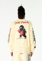 Sudadera oversize Vanguard Dogs Punch con print 3D de boxeo en espalda y mangas | MWM [PS_COLORS:WHITE]
