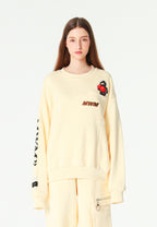 Sudadera oversize Vanguard Dogs Punch con print 3D de boxeo en espalda y mangas | MWM [PS_COLORS:WHITE]