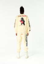 Sudadera oversize Vanguard Dogs Punch con print 3D de boxeo en espalda y mangas | MWM [PS_COLORS:WHITE]