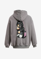 Sudadera con capucha Vanguard Dogs Thinker con cremallera, print y frases bordadas | MWM [PS_COLORS:GREY]