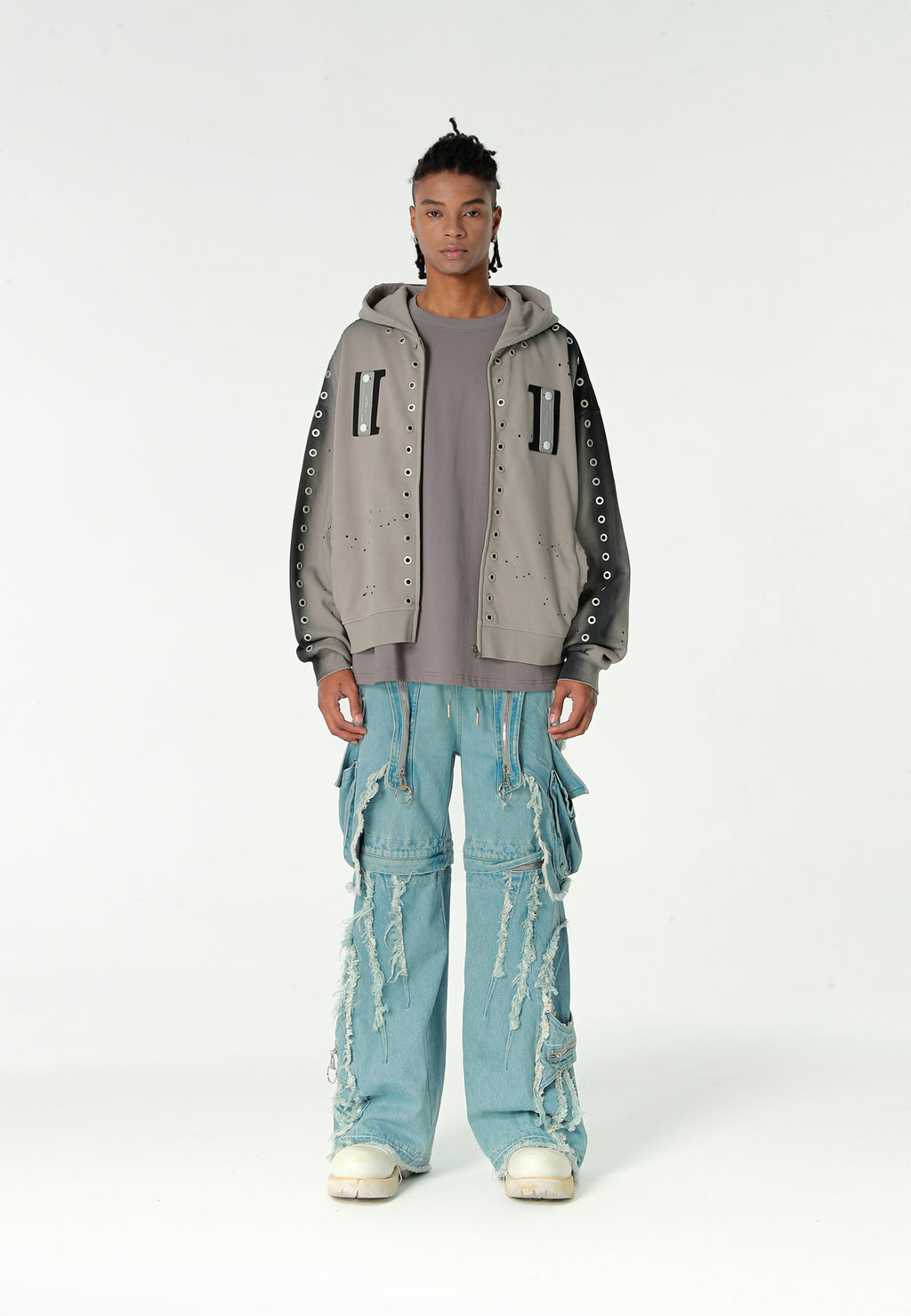 Sudadera con capucha Vanguard Dogs con tachuelas | MWM [PS_COLORS:GREY]