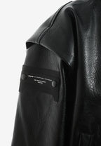 Chaqueta Bomber con capucha y X de cordones cruzados | MWM [PS_COLORS:BLACK]