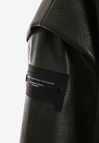 Chaqueta Bomber con capucha y X de cordones cruzados | MWM [PS_COLORS:GREEN]