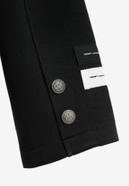 Blazer corto con cremalleras en mangas y hombros | MWM [PS_COLORS:BLACK]