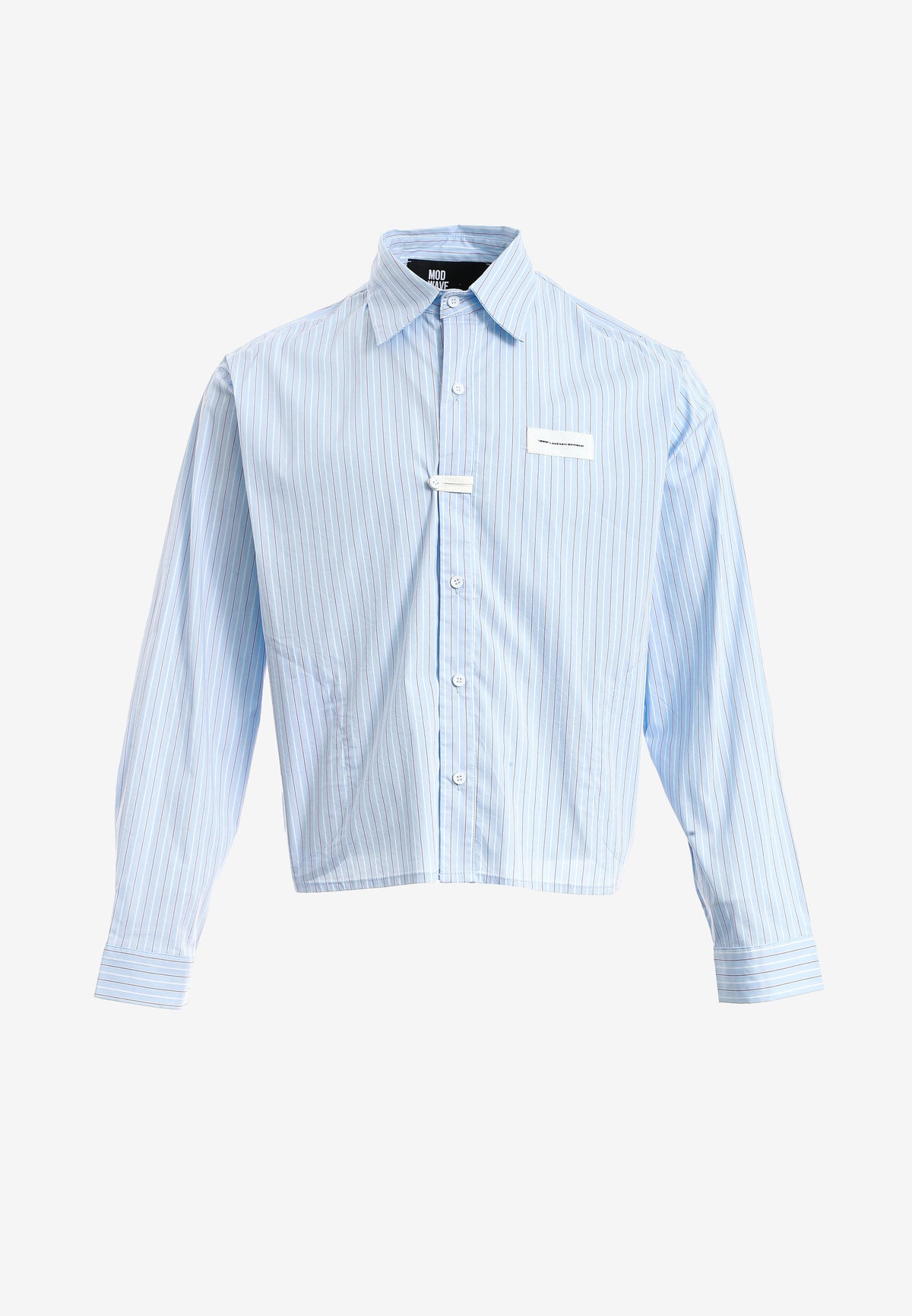 Camisa corta con bolsillos laterales y cierre chino | MWM [PS_COLORS:BLUE]