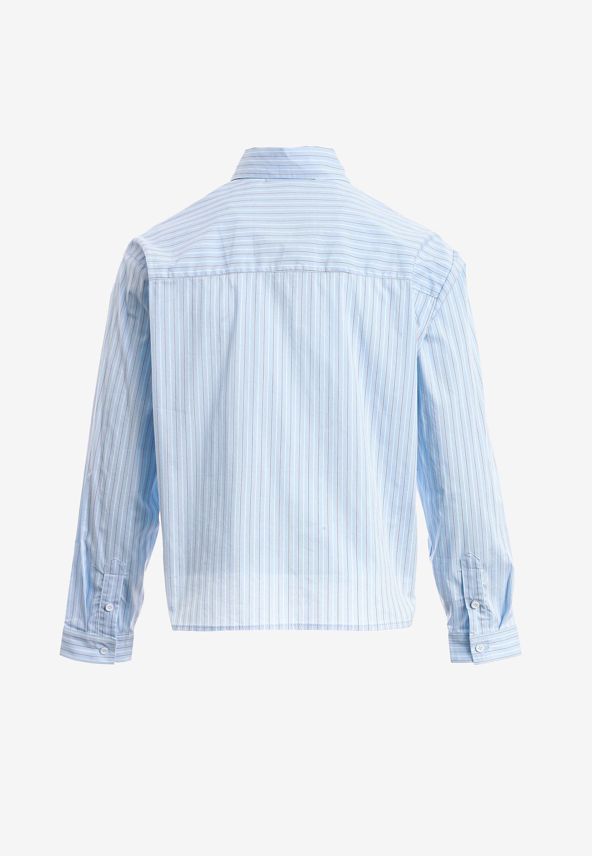 Camisa corta con bolsillos laterales y cierre chino | MWM [PS_COLORS:BLUE]