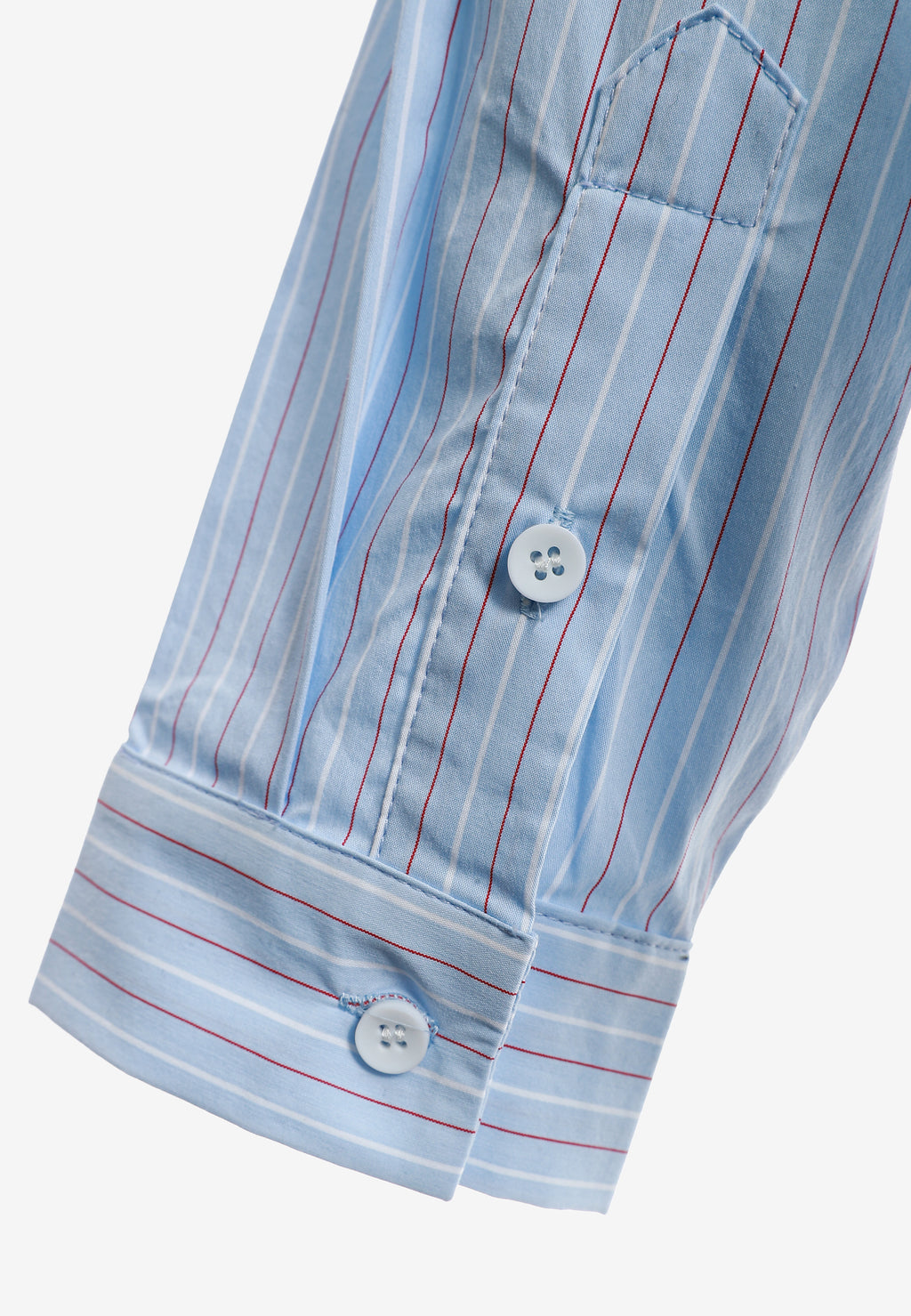 Camisa corta con bolsillos laterales y cierre chino | MWM [PS_COLORS:BLUE]