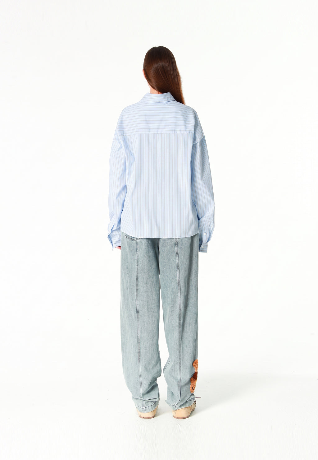 Camisa corta con bolsillos laterales y cierre chino | MWM [PS_COLORS:BLUE]