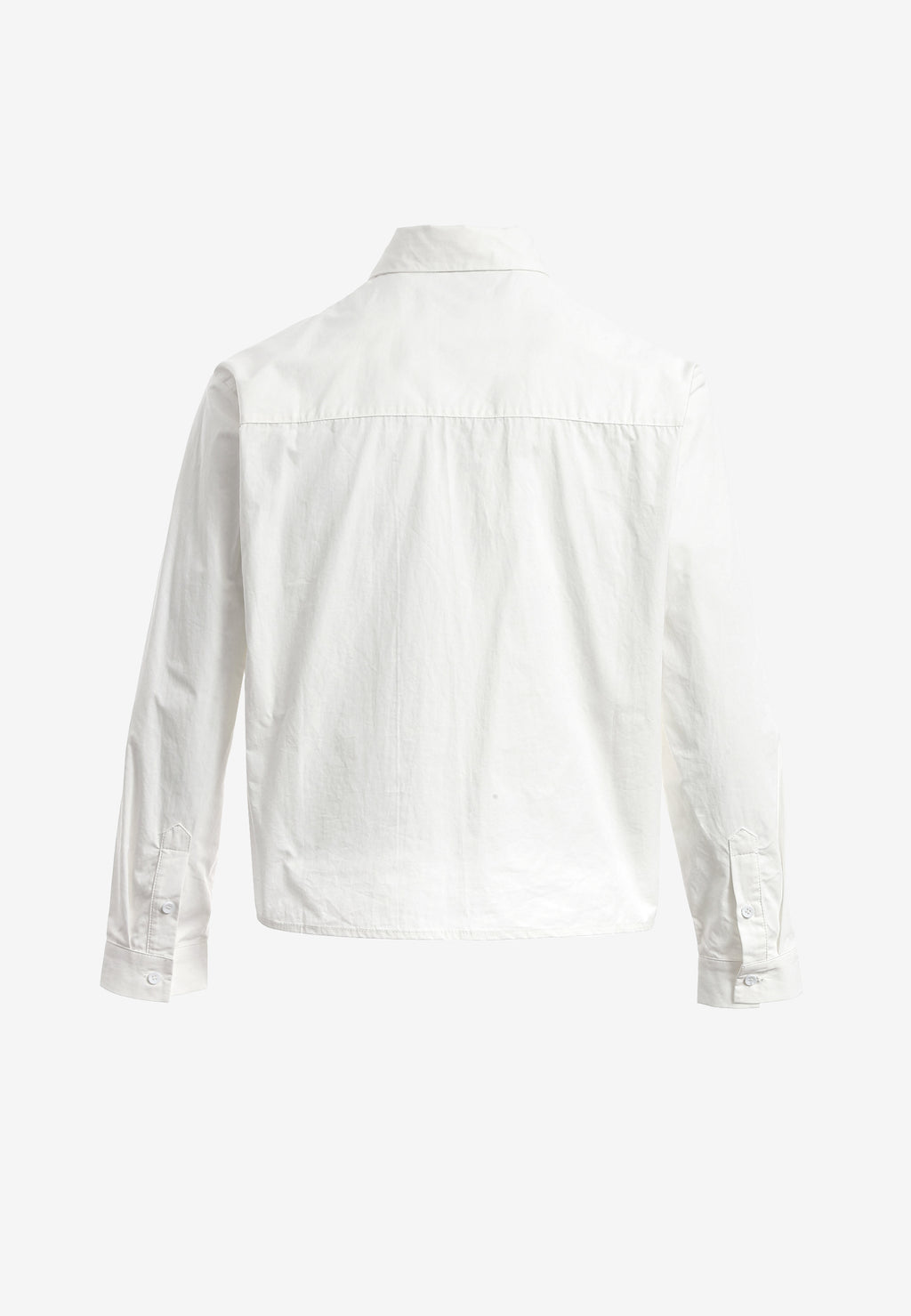 Camisa corta con bolsillos laterales y cierre chino | MWM [PS_COLORS:WHITE]