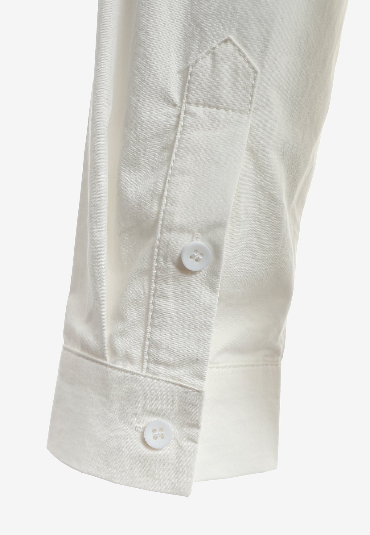 Camisa corta con bolsillos laterales y cierre chino | MWM [PS_COLORS:WHITE]