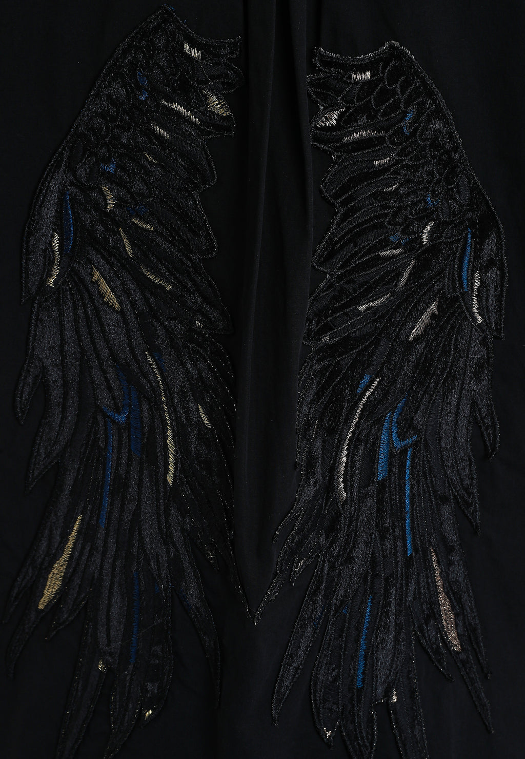 Camisa Wings oversize de inspiración asiática con parche de alas en la espalda | MWM [PS_COLORS:BLACK]