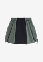 Falda efecto globo con paneles técnicos y bolsillos laterales | MWM [PS_COLORS:NAVY/GREEN]