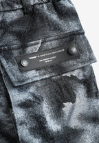 Minifalda jacquard de chenilla con brillo, cremallera y bolsillos frontales | MWM [PS_COLORS:BLACK]