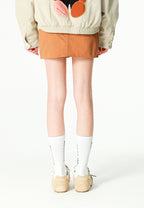 Minifalda TEDDY de canvas con cremallera frontal y bolsillos funcionales | MWM [PS_COLORS:CAMEL]