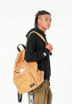 Mochila con osos Teddy y bolsillo frontal | MWM [PS_COLORS:CAMEL]