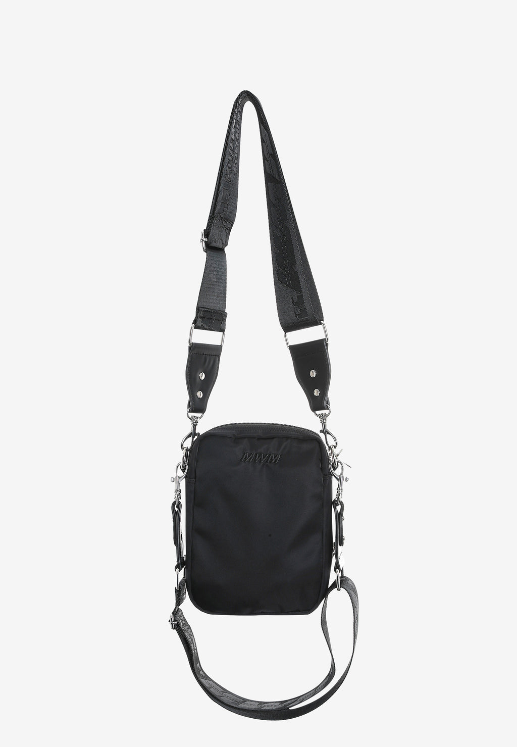 Bolso bandolera con bolsillos y parche con logo | MWM [PS_COLORS:BLACK]
