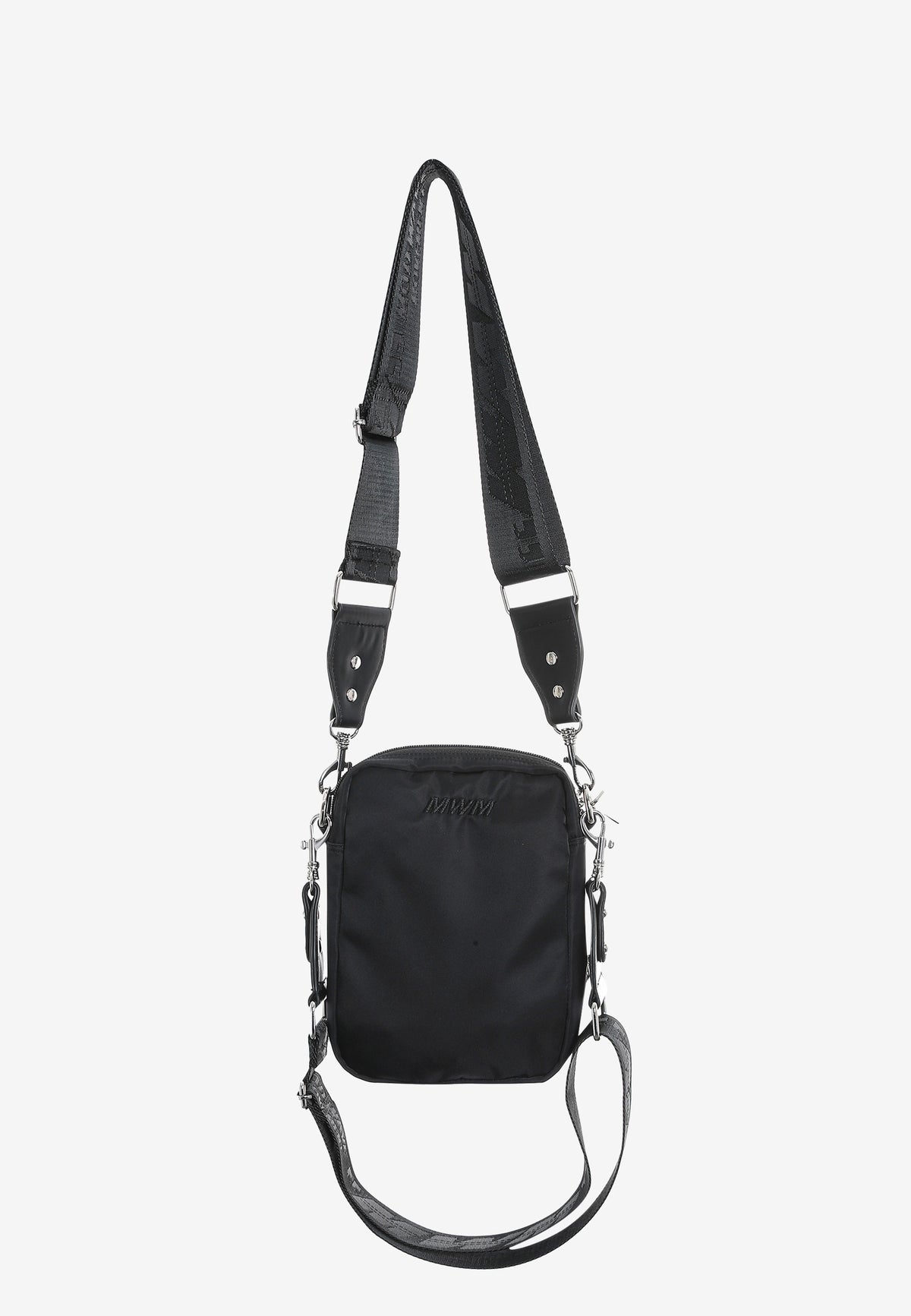Bolso bandolera con bolsillos y parche con logo | MWM [PS_COLORS:BLACK]