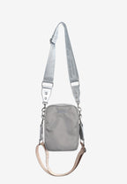 Bolso bandolera con bolsillos y parche con logo | MWM [PS_COLORS:SILVER]