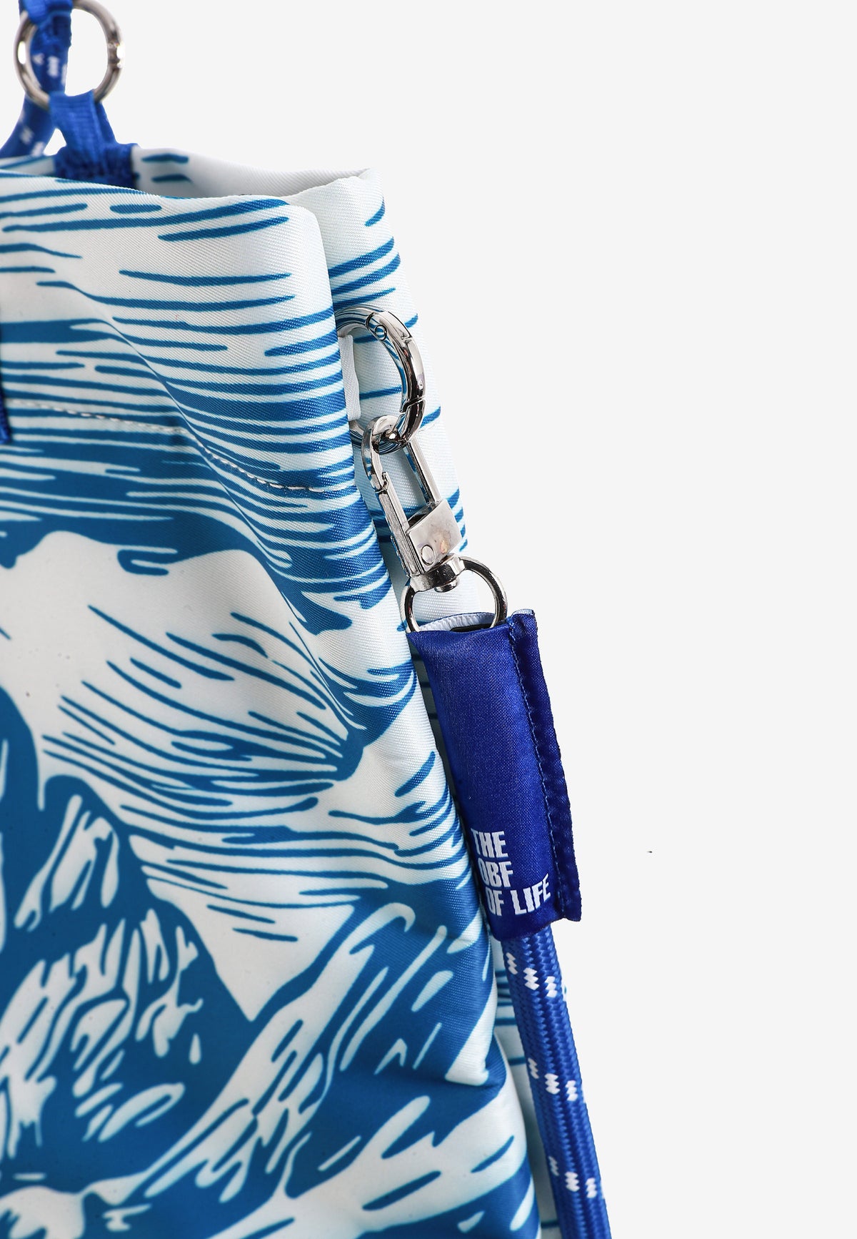 Bolso shopper estampado con asas de cordón y bandolera | MWM [PS_COLORS:BLUE]