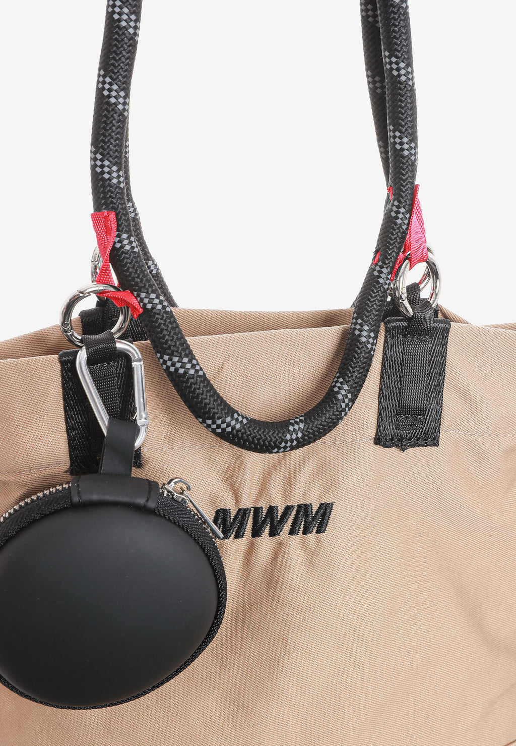 Bolso bandolera con asas de cordón y monedero redondo | MWM [PS_COLORS:BEIGE]