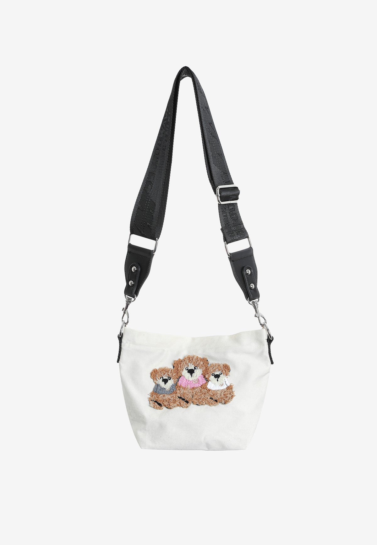 Bolso bandolera con osos Teddy y correa ancha | MWM [PS_COLORS:ECRU]