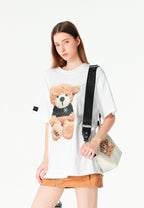Bolso bandolera con osos Teddy y correa ancha | MWM [PS_COLORS:ECRU]