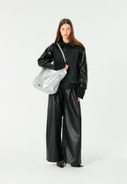 Bolso shopper con tachuelas y logo MWM bordado | MWM [PS_COLORS:SILVER]