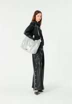 Bolso shopper con tachuelas y logo MWM bordado | MWM [PS_COLORS:SILVER]