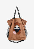Bolso shopper con parche de oso Teddy y bandolera | MWM [PS_COLORS:CAMEL]