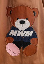 Bolso shopper con parche de oso Teddy y bandolera | MWM [PS_COLORS:CAMEL]