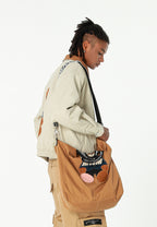 Bolso shopper con parche de oso Teddy y bandolera | MWM [PS_COLORS:CAMEL]