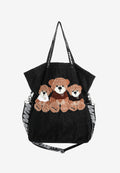 Bolso tote con osos Teddy y correa bandolera | MWM [PS_COLORS:BLACK]
