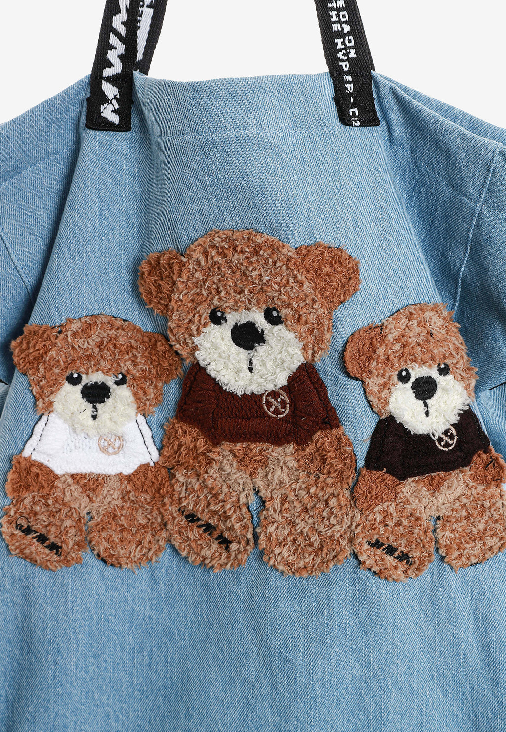 Bolso tote con osos Teddy y correa bandolera | MWM [PS_COLORS:BLUE]