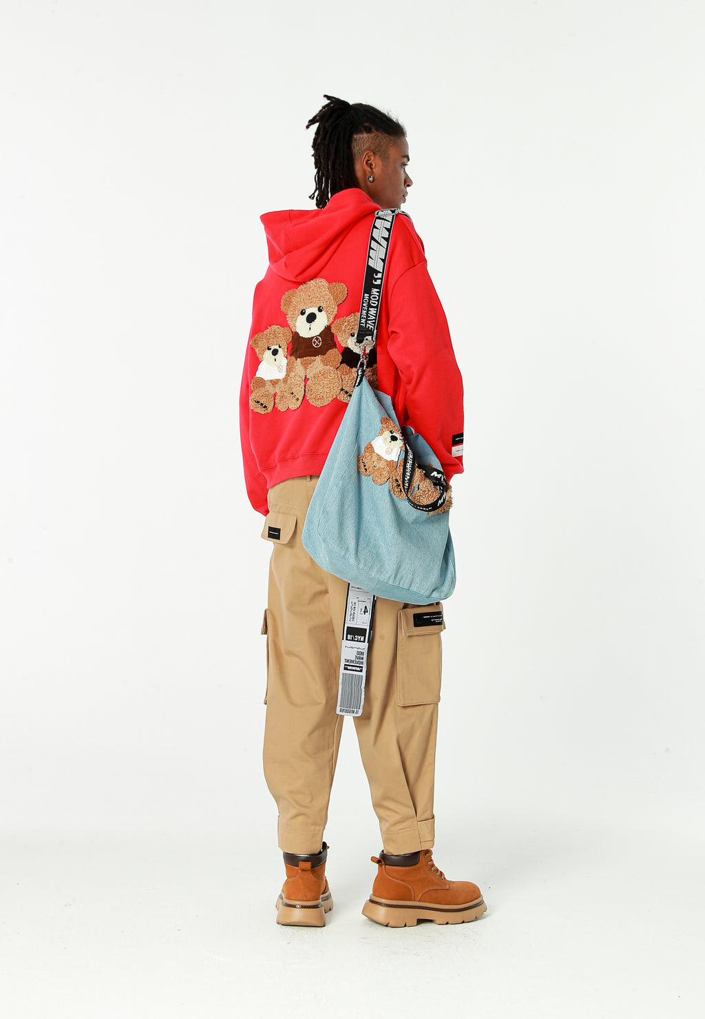 Bolso tote con osos Teddy y correa bandolera | MWM [PS_COLORS:BLUE]