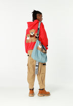 Bolso tote con osos Teddy y correa bandolera | MWM [PS_COLORS:BLUE]
