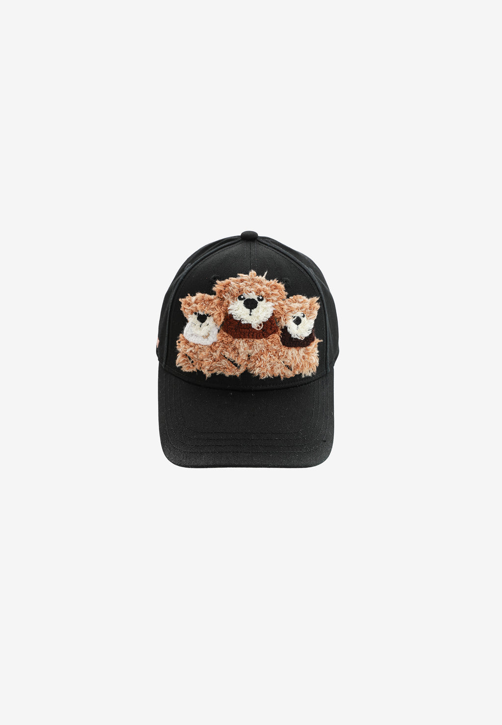Gorra con osos Teddy de pelo en el frontal | MWM [PS_COLORS:BLACK]