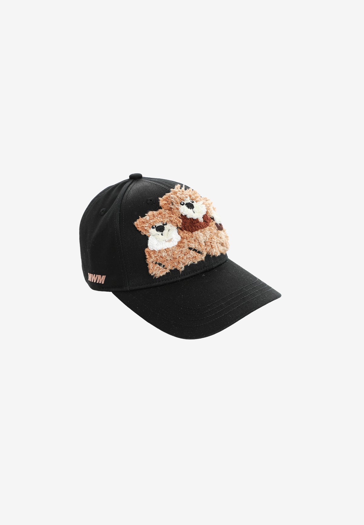 Gorra con osos Teddy de pelo en el frontal | MWM [PS_COLORS:BLACK]