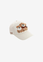 Gorra con osos Teddy de pelo en el frontal | MWM [PS_COLORS:ECRU]